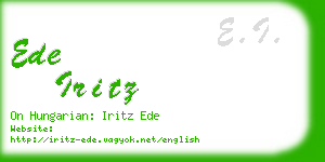 ede iritz business card